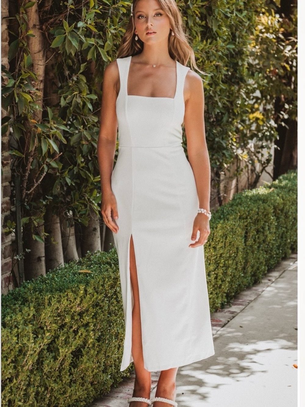 Show Me Your MuMu White Eden Midi Dress
